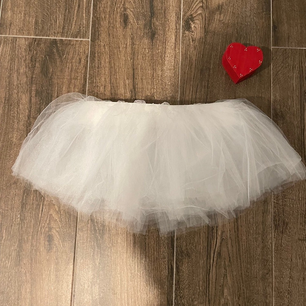 White Tutu for Halloween Costume‎ 5K Dance - one size fits most 24" to 30"